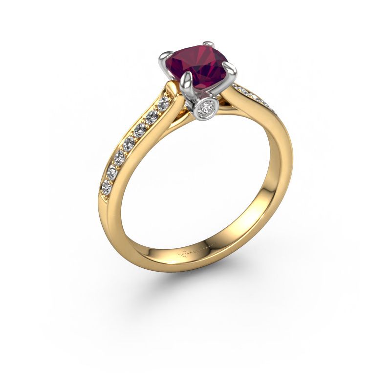 Bague de fiançailles Valorie cus 2 585 or jaune rhodolite 5.5 mm