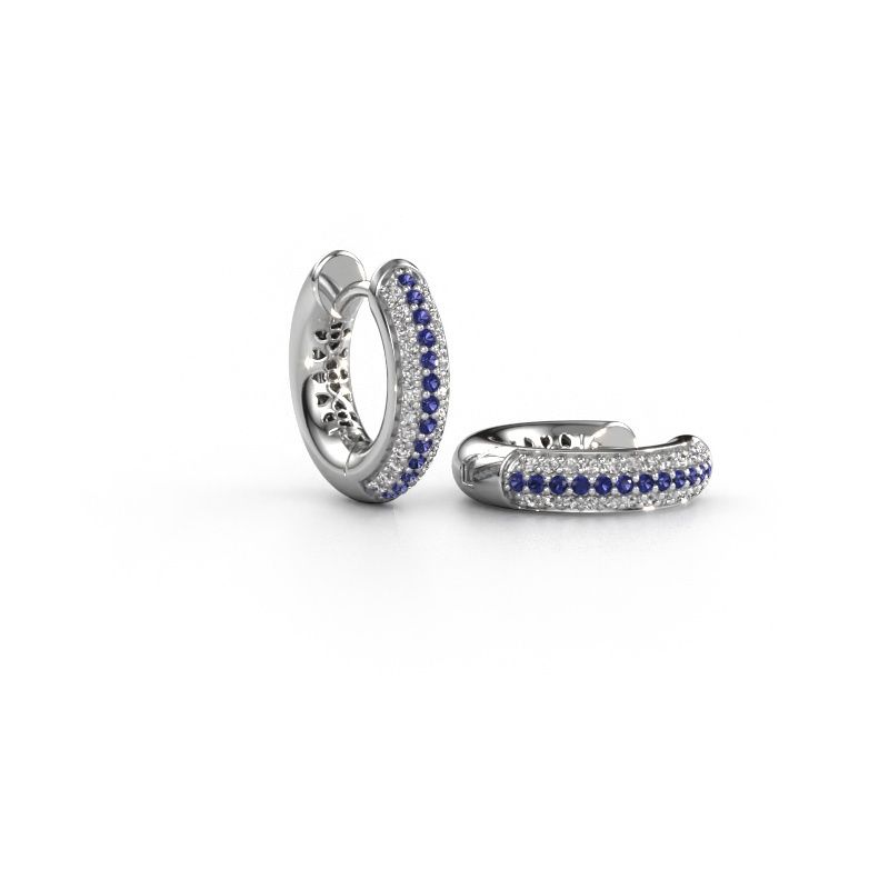 Hoop earrings Tristan B 14 mm 950 platinum sapphire 1 mm