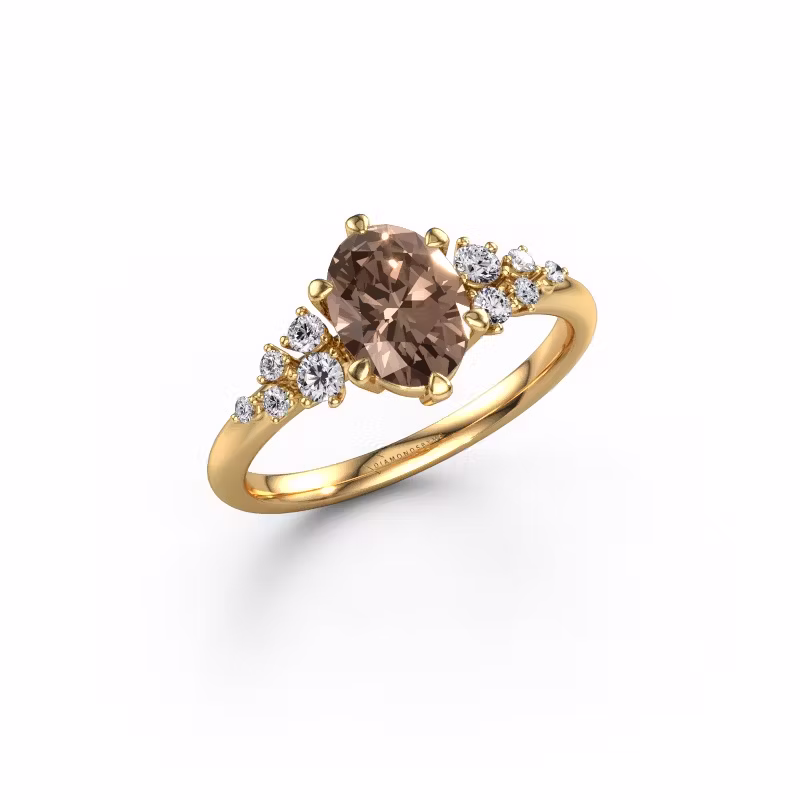 Verlobungsring Royce OVL 585 Gold Braun Diamant 1.10 crt