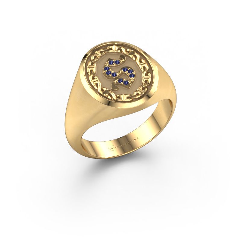 Men's ring Ruan 585 gold sapphire 1 mm