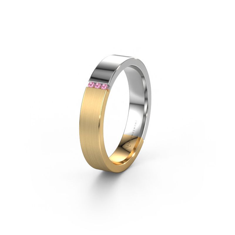 Wedding ring WH1103L14AMP 585 gold pink sapphire ±4x1.7 mm