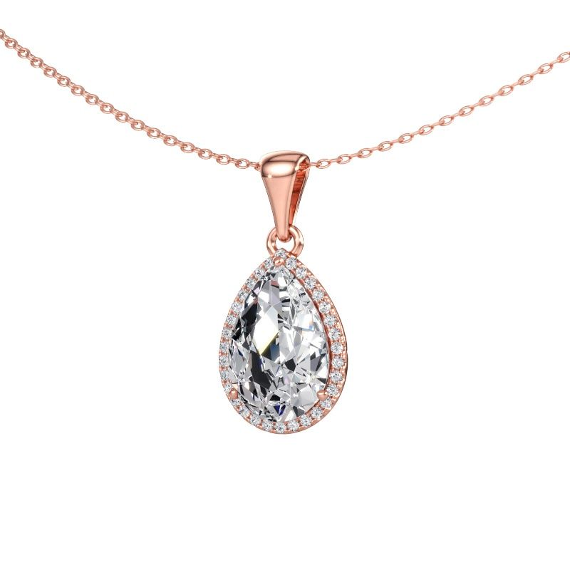 Pendant Seline per 585 rose gold diamond 3.00 crt