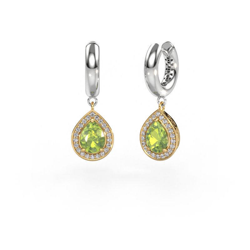 Pendants d'oreilles Barbar 1 585 or jaune péridot 7x5 mm