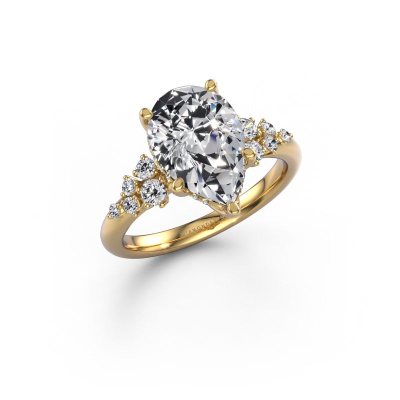 Engagement ring Emma PER 585 gold lab grown diamond 3.338 crt