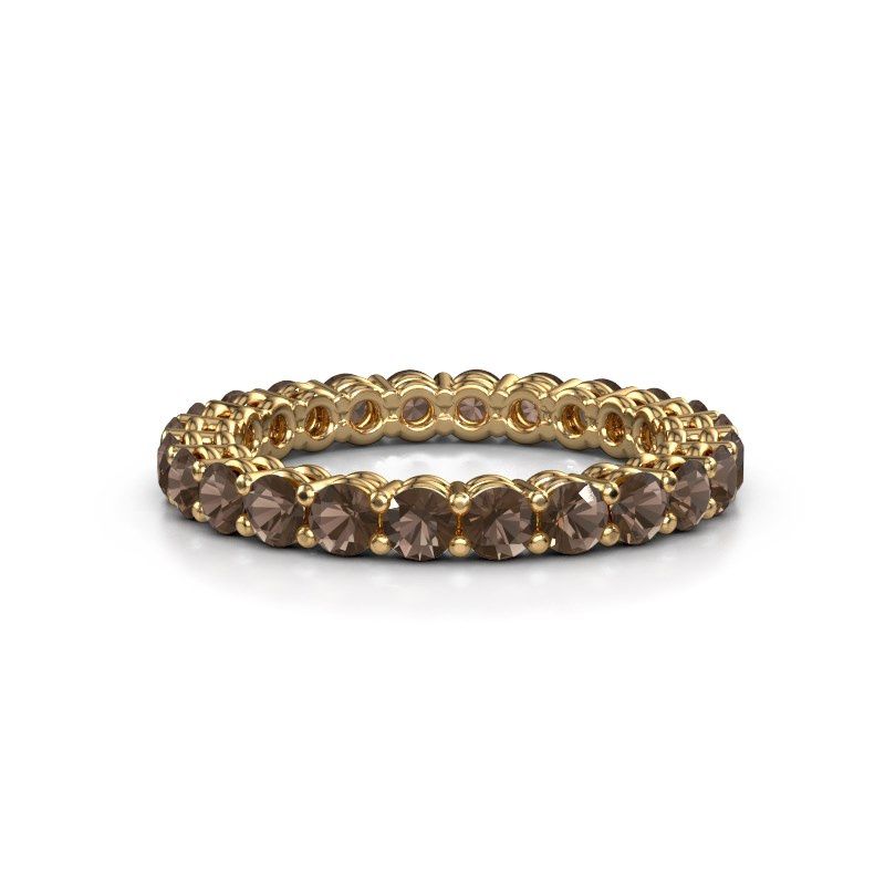 Image of Stackable ring Michelle full 2.7 585 gold smokey quartz 2.7 mm
