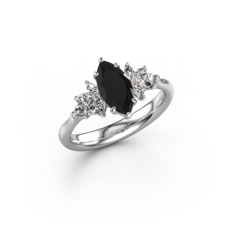 Verlobungsring Fiona MRQ 950 Platin Schwarz Diamant 1.45 crt