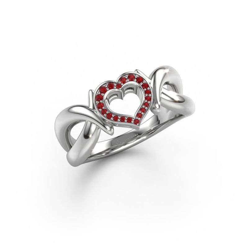 Bague Earlie 1 950 platine rubis 1.1 mm