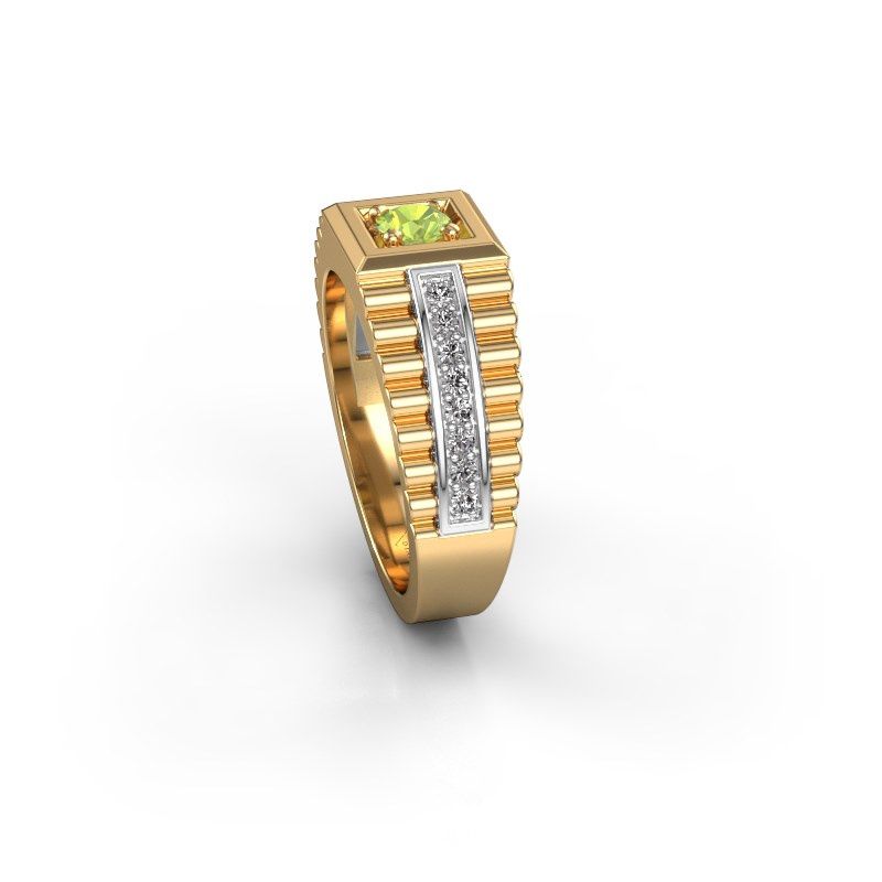 Image of Men's ring maikel<br/>585 gold<br/>Peridot 4.2 mm
