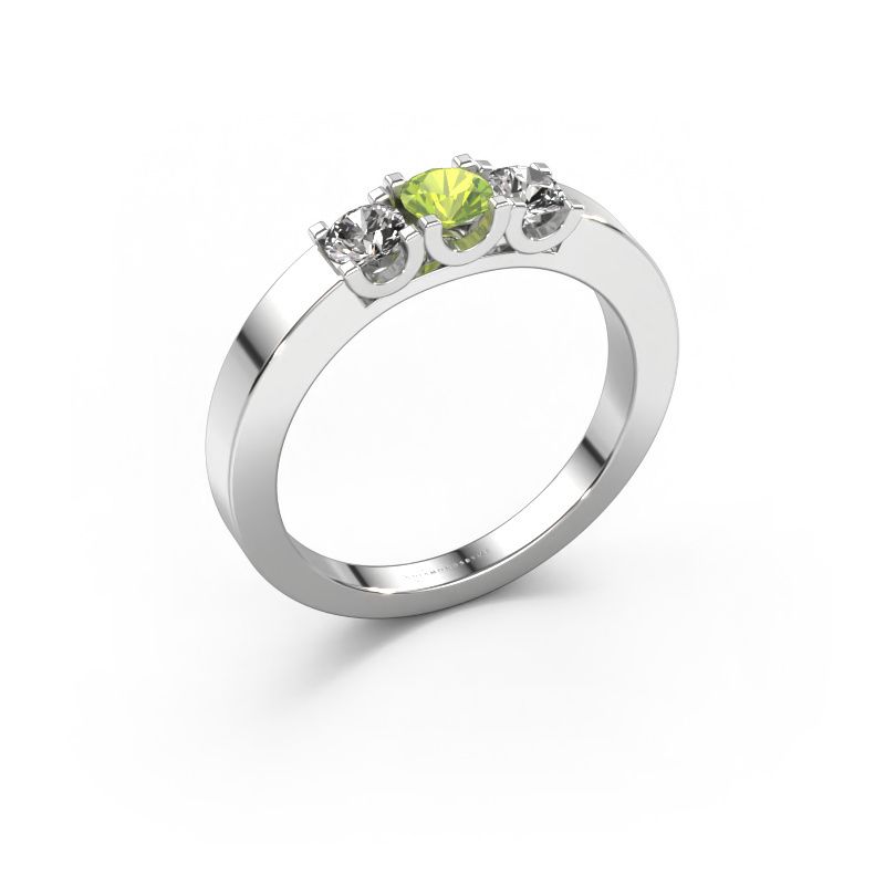 Ring Selina 1 950 Platin Peridot 3.7 mm