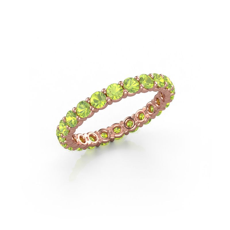 Stackable ring Heddy rnd 2.7 585 rose gold peridot 2.7 mm