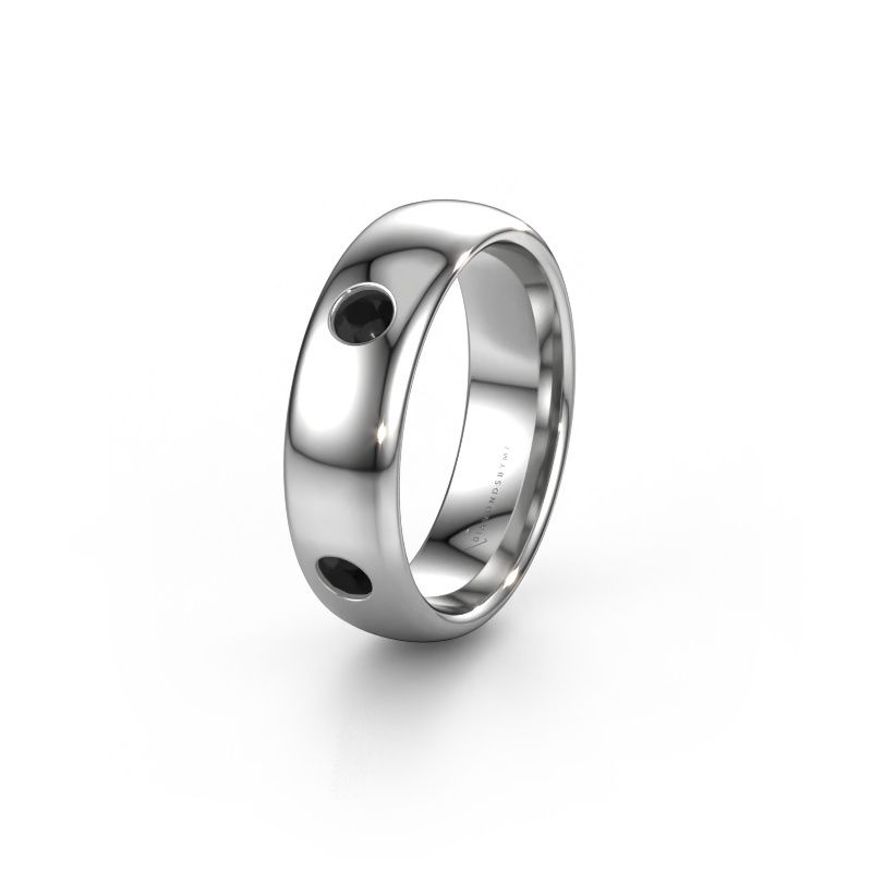 Ehering WH0104L36BP 585 Weißgold Schwarz Diamant 0.60 crt ±6 x 2 mm