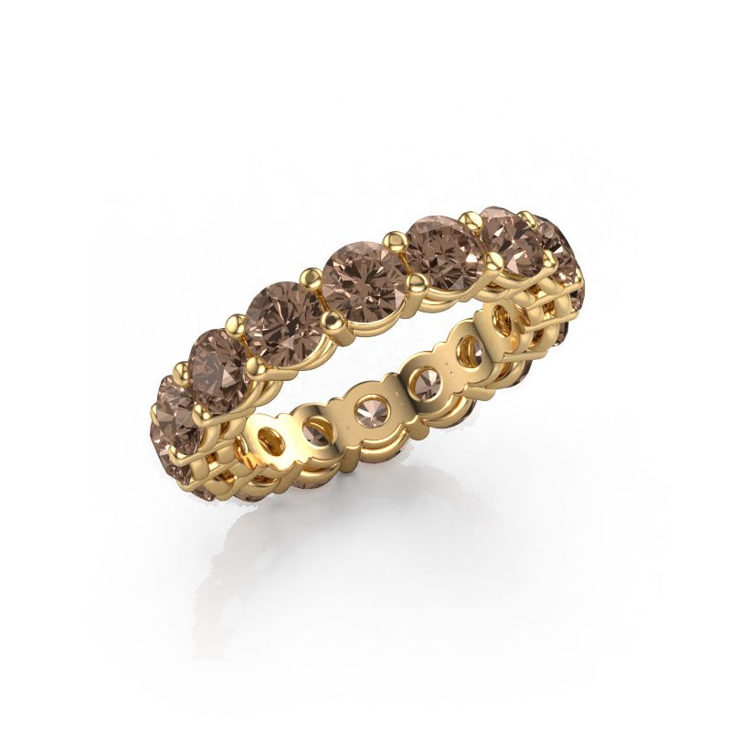 Bague superposable Michelle full 4.2 585 or jaune diamant brun 5.10 crt
