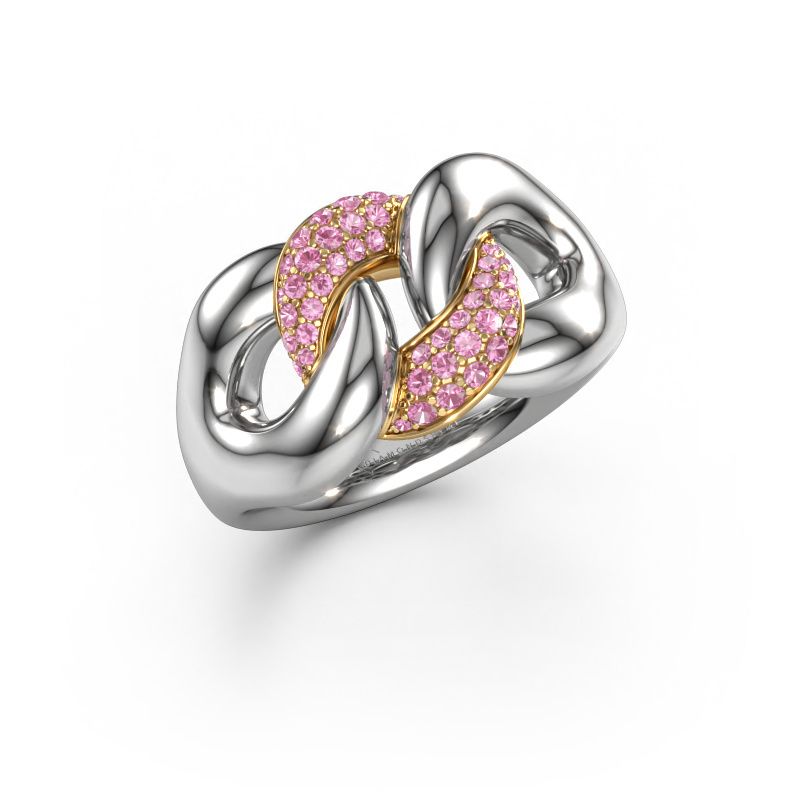 Ring Kylie 2 11mm 585 Weißgold Pink Saphir 0.8 mm