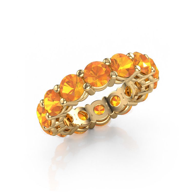 Stackable ring Michelle full 5.0 585 gold citrin 5 mm