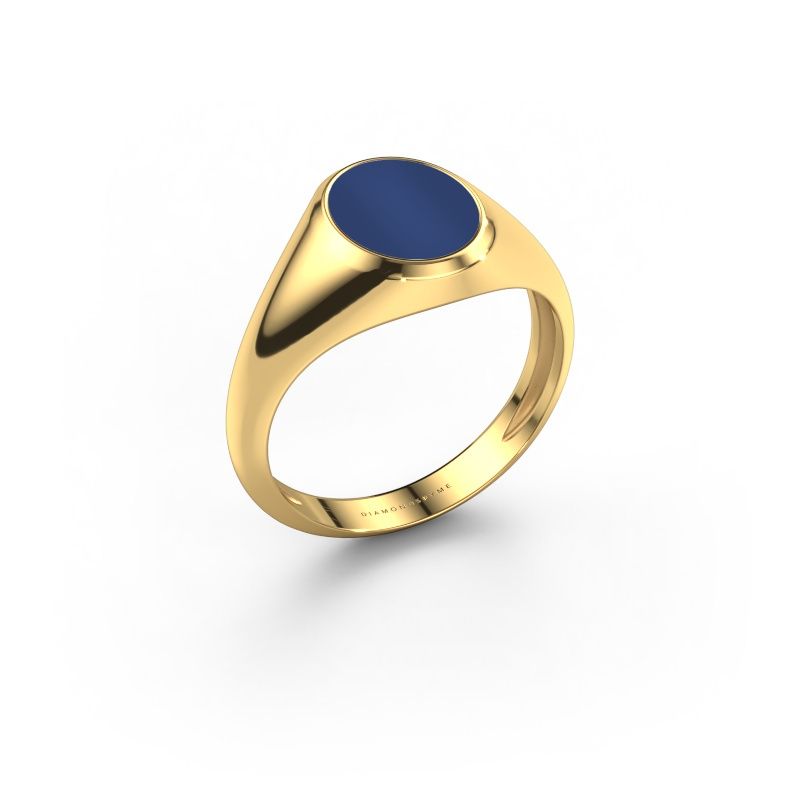 Bague pinky Herman 1 light 585 or jaune lapis lazuli 10x8 mm