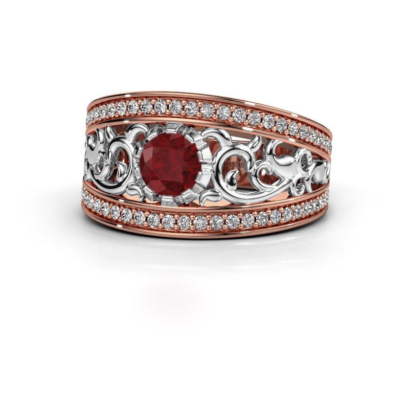 Image de Bague Marilee<br/>585 or rose<br/>Rubis 5 mm