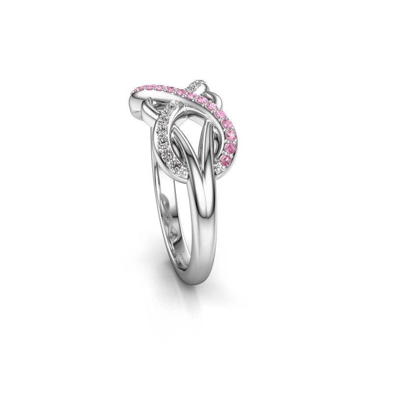 Afbeelding van Ring lizan<br/>950 platina<br/>Roze saffier 1.1 mm