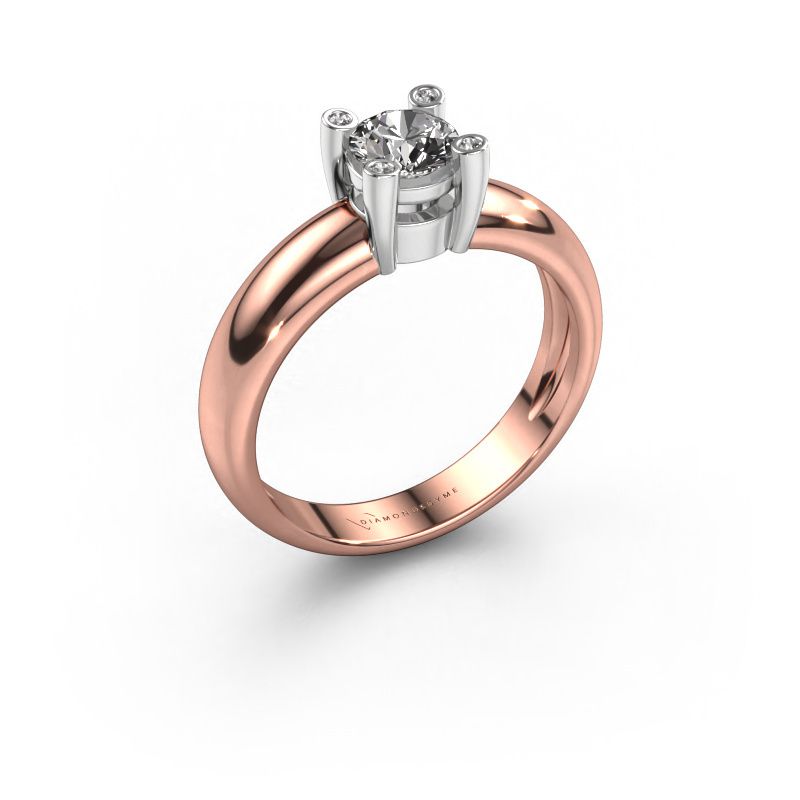 Ring Fleur 585 Roségold Diamant 0.42 crt