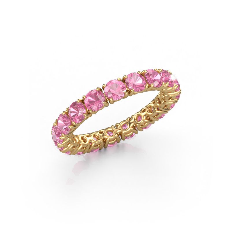Stackable ring Vivienne 3.4 585 gold pink sapphire 3.4 mm