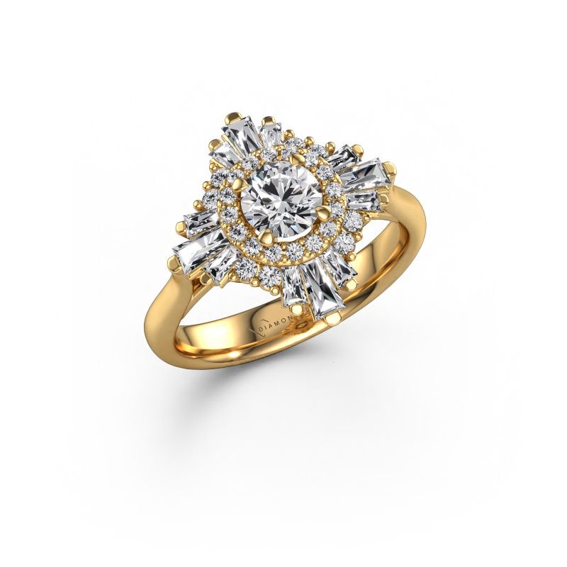 Bague de fiançailles Thalia 585 or jaune diamant synthétique 1.343 crt