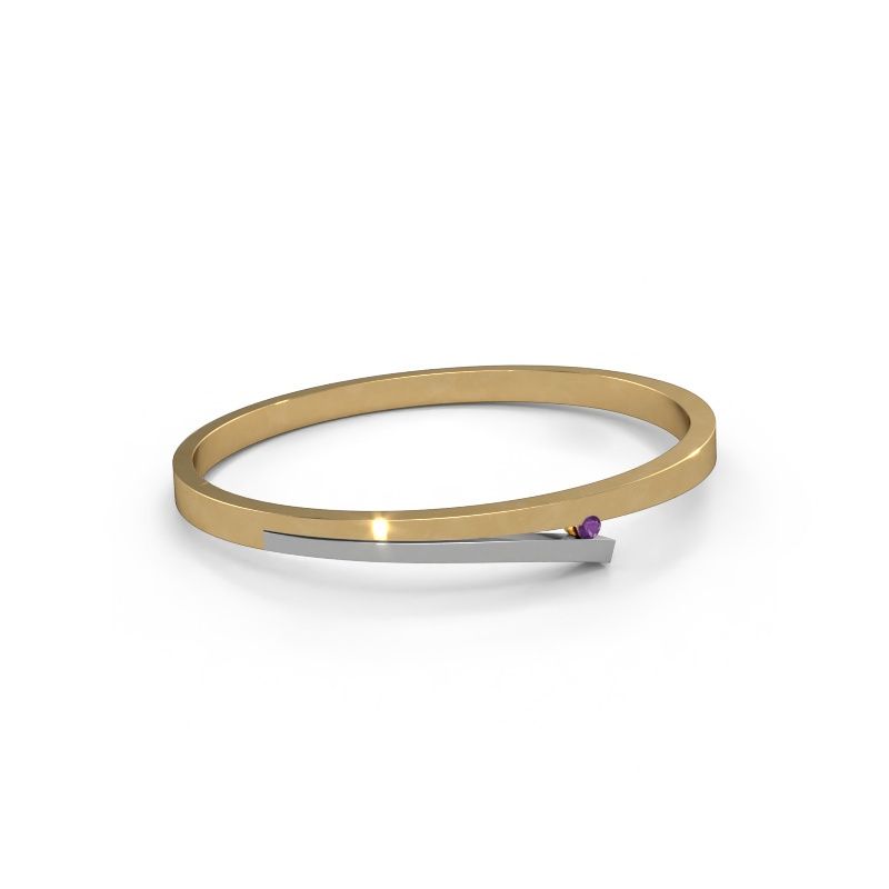 Bangle Rosario 585 gold amethyst 3 mm