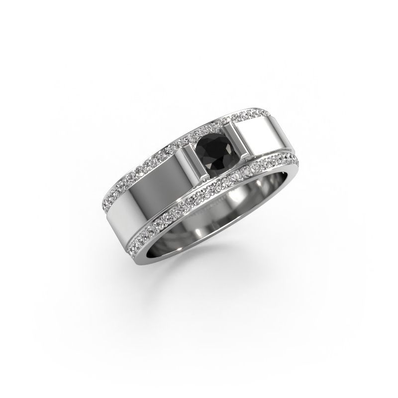 Men's ring Danillo 950 platinum black diamond 0.765 crt