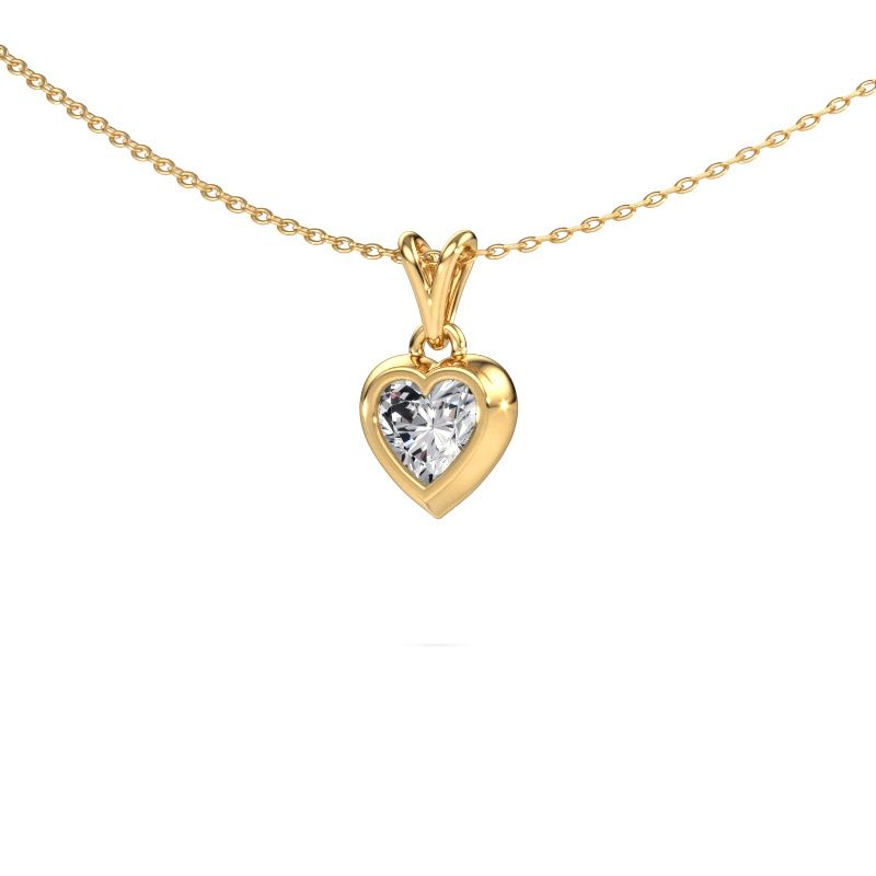 Colgante Charlotte Heart 585 oro diamante de laboratorio 0.80 crt