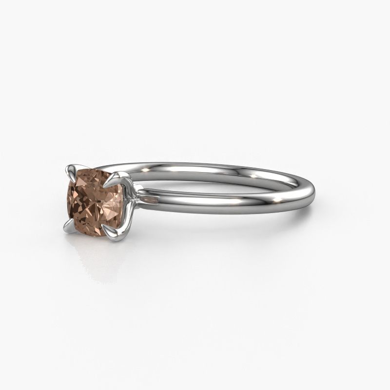 Image of Engagement Ring Crystal Cus 1<br/>950 platinum<br/>Brown diamond 1.00 crt