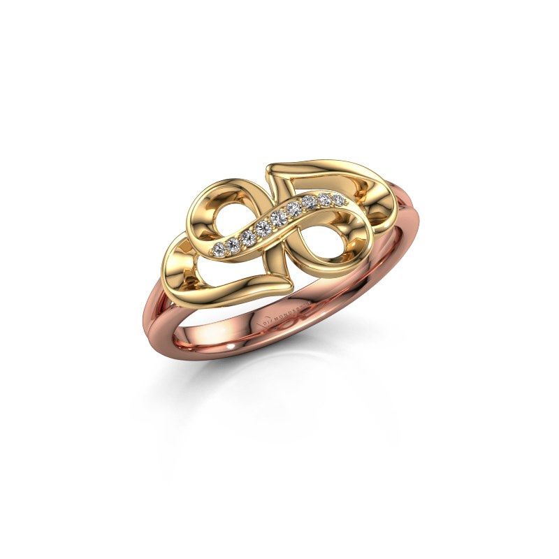 Image of Ring Rowie 585 rose gold zirconia 0.9 mm