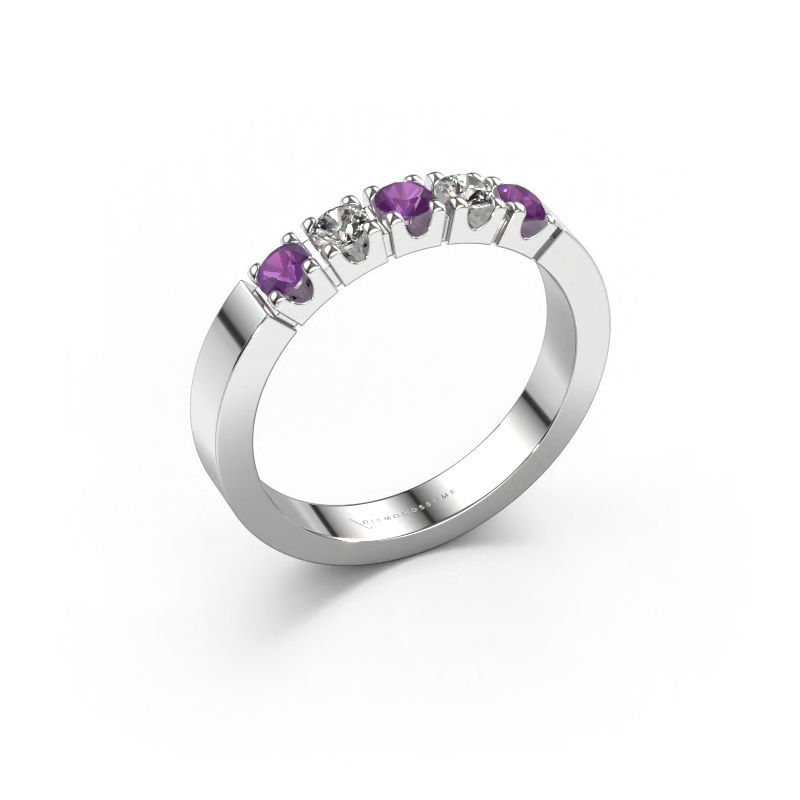 Ring Dana 5 950 Platin Amethyst 3 mm