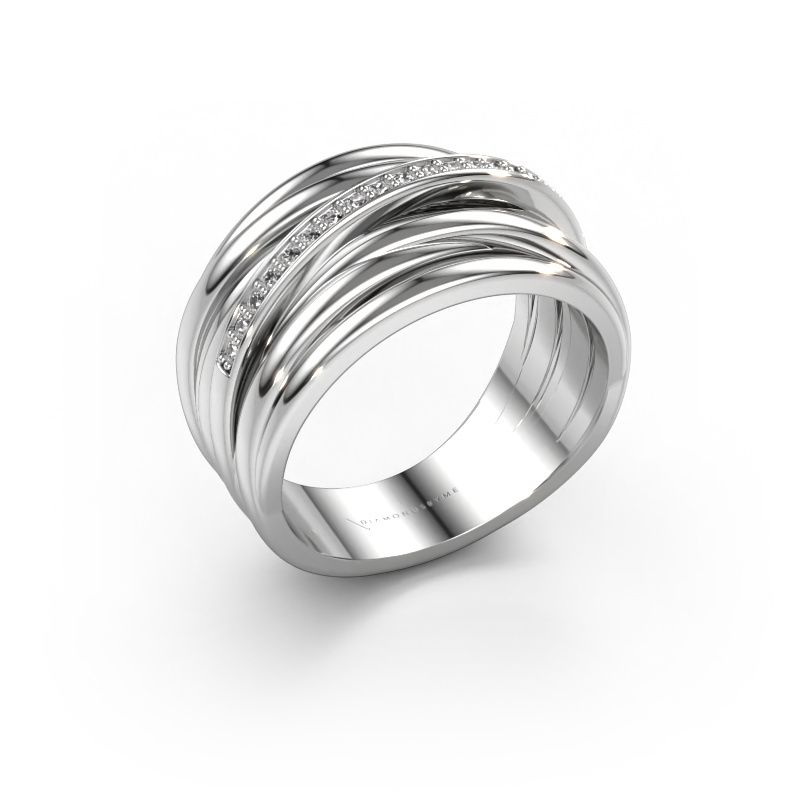 Ring Fien 585 white gold diamond 0.095 crt