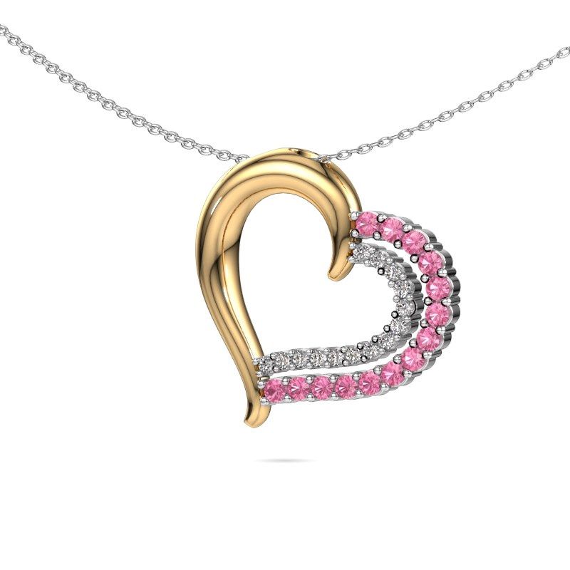 Collier Kandace 585 or jaune saphir rose 1.9 mm