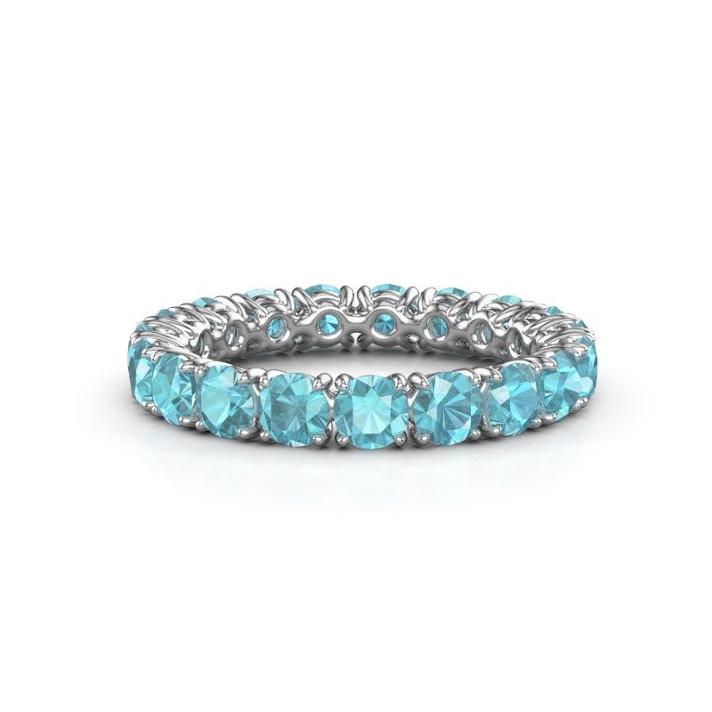 Bild von Vorsteckring vivienne 3.4<br/>585 Weißgold<br/>Blau Topas 3.4 mm
