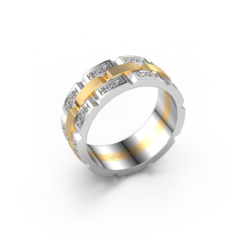 Heren ring Ricardo 4 585 goud zirkonia 1.2 mm