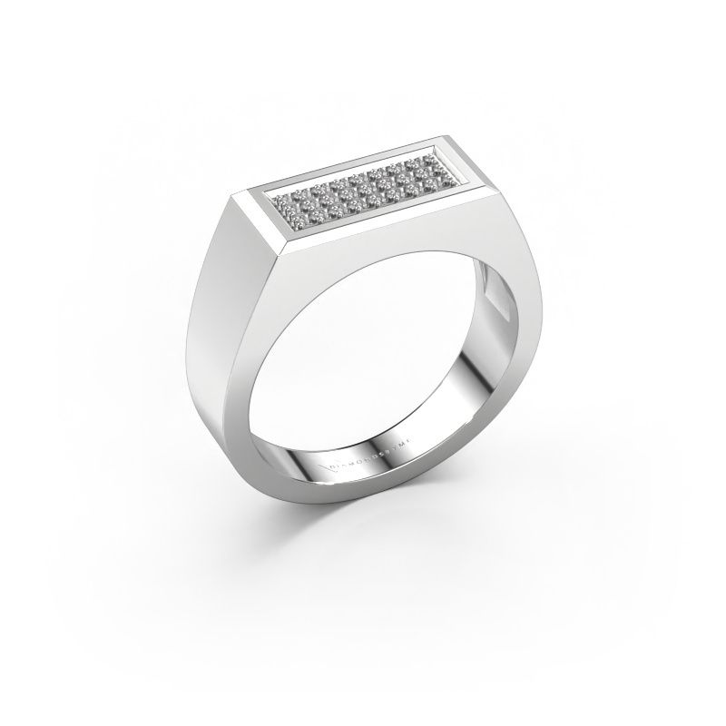 Men's ring Dree 6 585 white gold lab grown diamond 0.16 crt