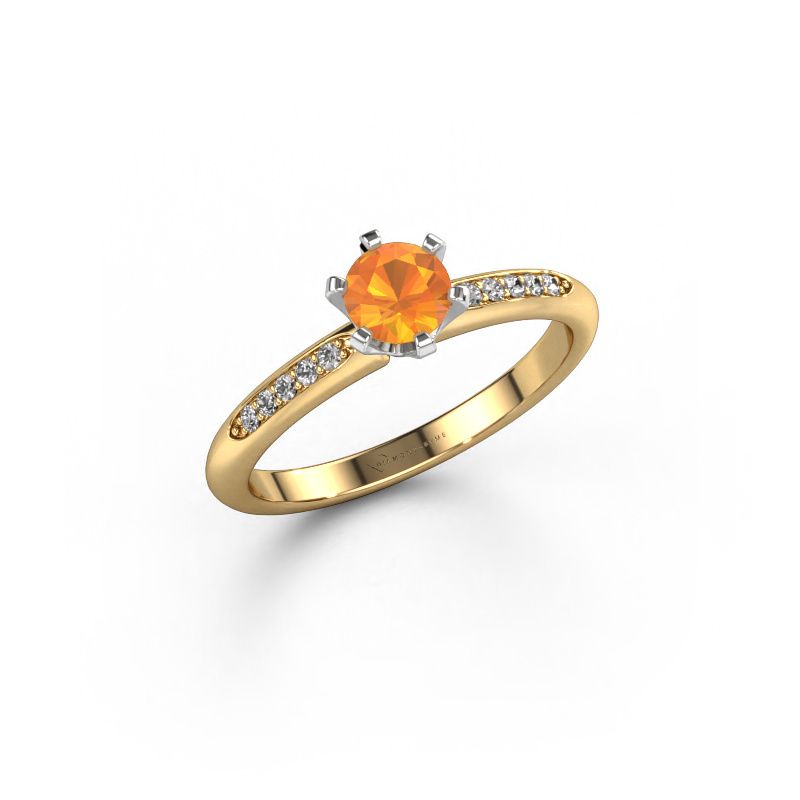 Engagement ring Tiffy 2 585 gold citrin 4.7 mm