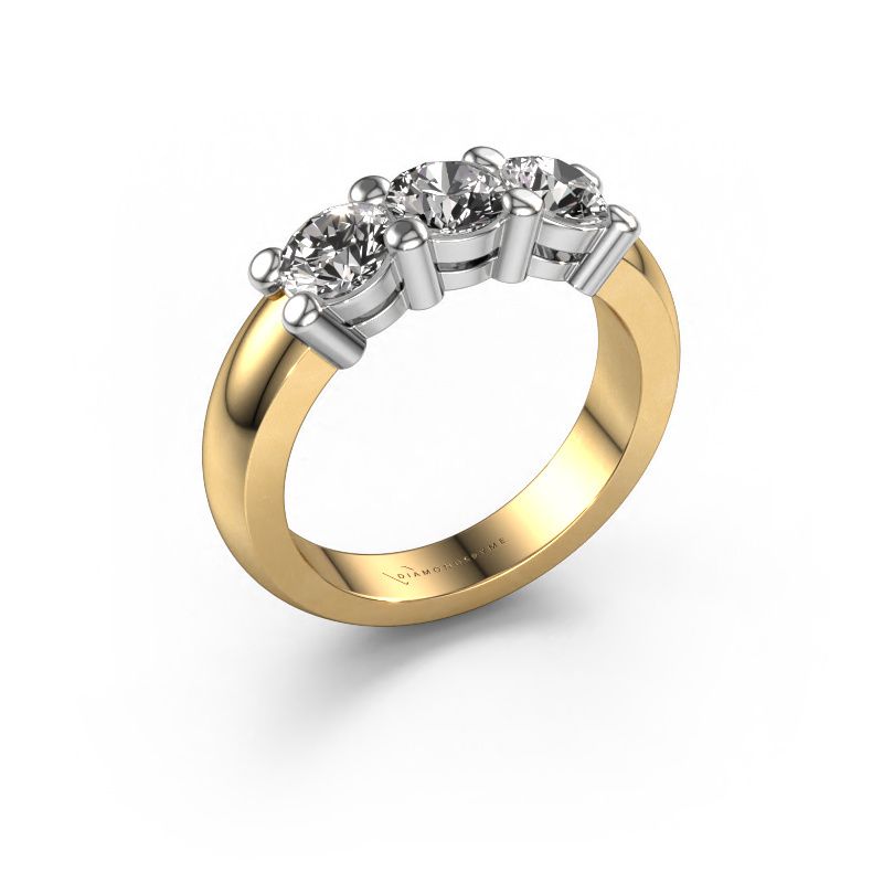 Ring Michelle 3 585 gold diamond 1.50 crt