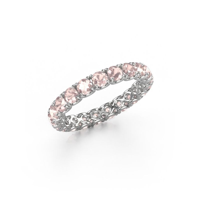 Aanschuifring Estee 2.9 585 witgoud morganiet champagne 2.9 mm