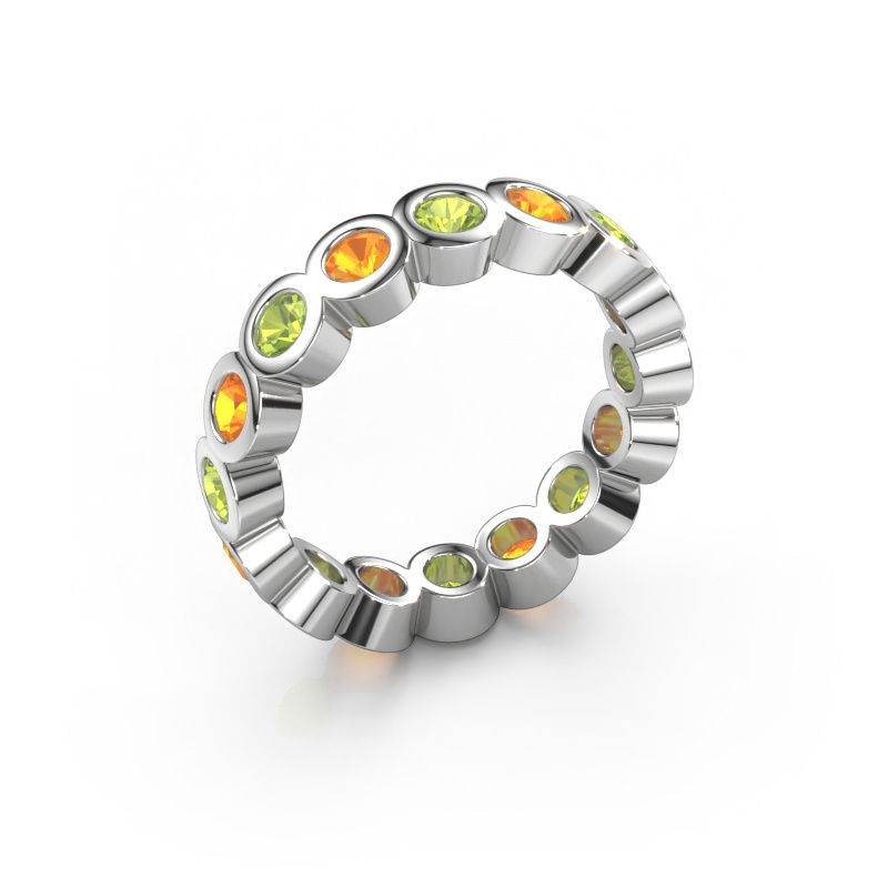 Vorsteckring Edwina 3 585 Weißgold Peridot 3 mm