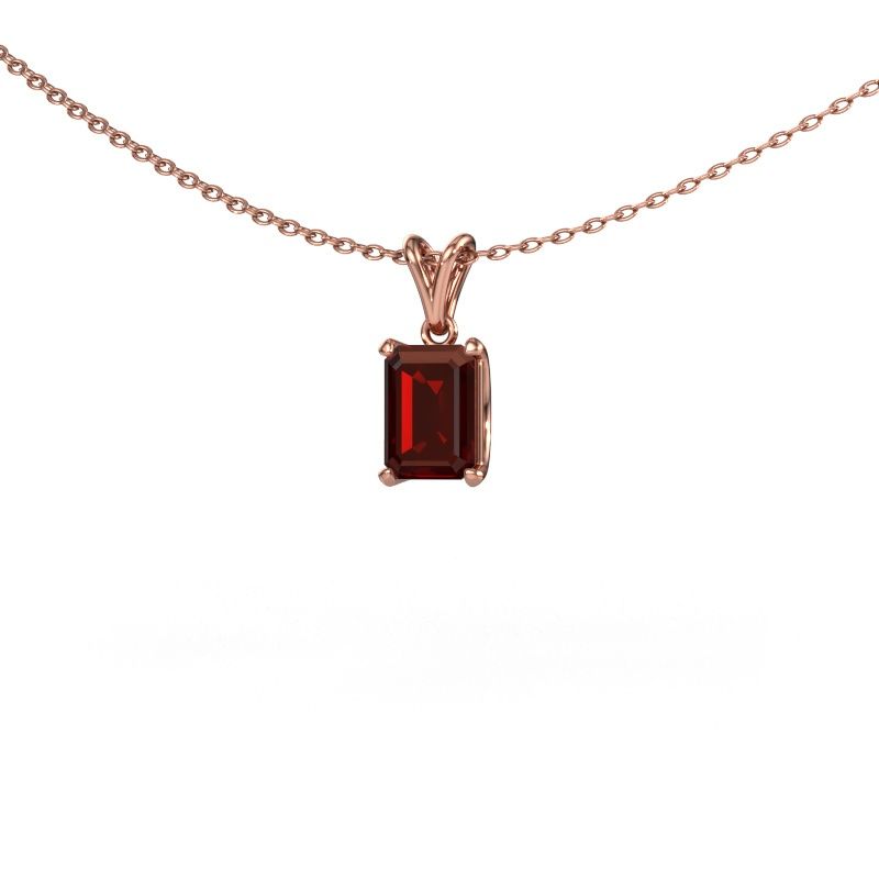 Pendant Sam EME 585 rose gold garnet 7x5 mm