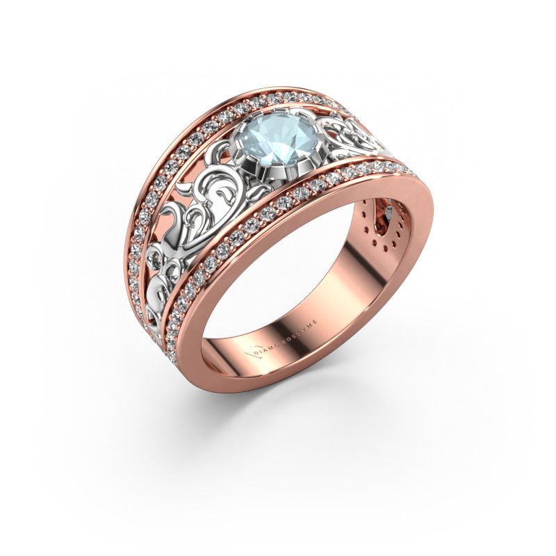 Ring Marilee 585 rose gold aquamarine 5 mm