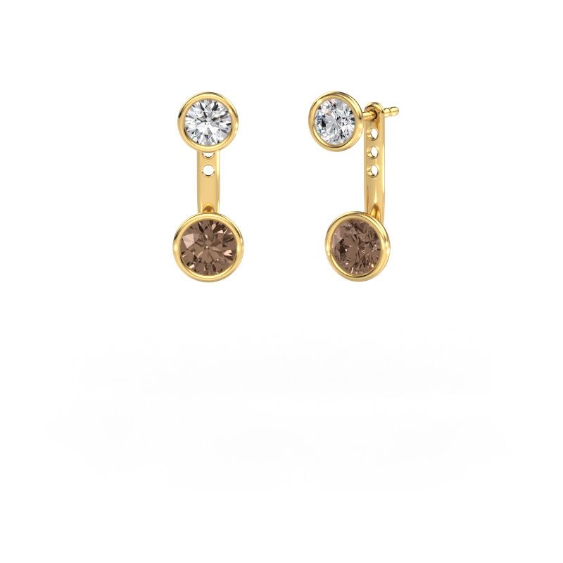 Ohrringe Halle 585 Gold Braun Diamant 2.40 crt