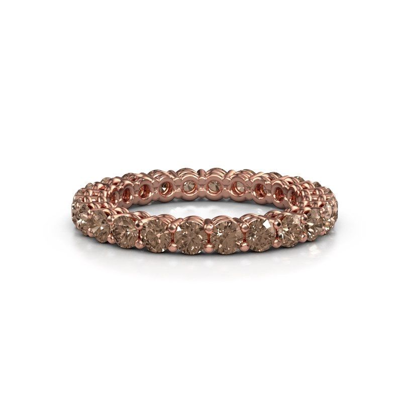 Image of Stackable ring Michelle full 2.7 585 rose gold brown diamond 1.92 crt