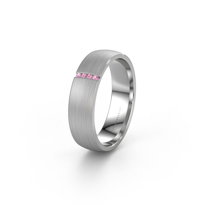 Ehering WH0154L25XM 585 Weißgold Pink Saphir ±5x1.4 mm