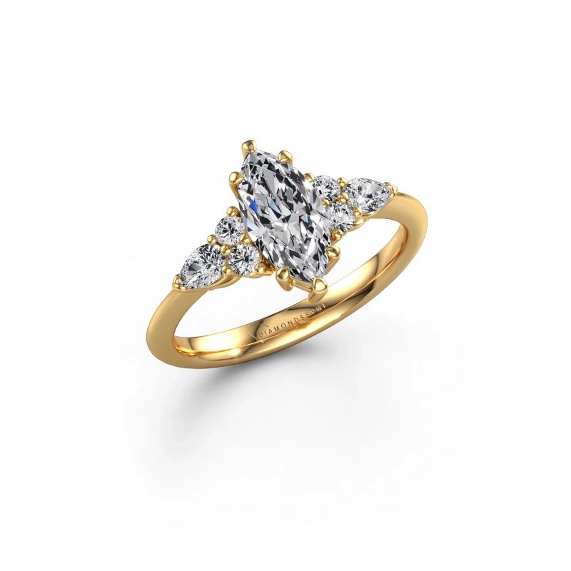 Engagement ring Melani MRQ 585 gold lab grown diamond 1.48 crt