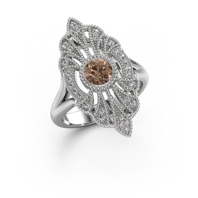 Verlobungsring Hanna 585 Weißgold Braun Diamant 0.667 crt