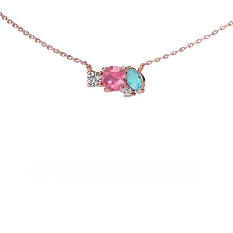 Pendant Frauke RND 585 rose gold pink sapphire 5 mm