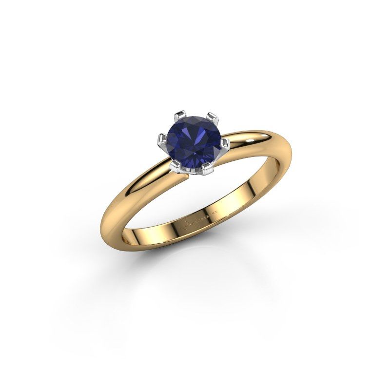 Image de Bague de fiançailles Tiffy 1<br/>585 or jaune<br/>Saphir 5 mm