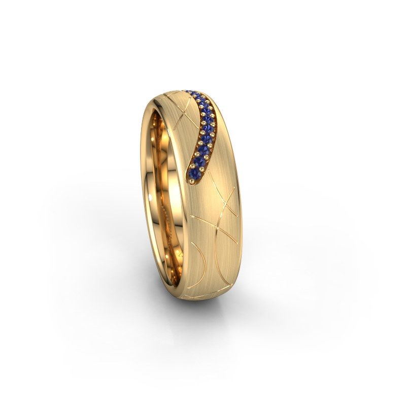 Image of Wedding ring WH2060L36CM<br/>585 gold ±6x2.2 mm<br/>Sapphire