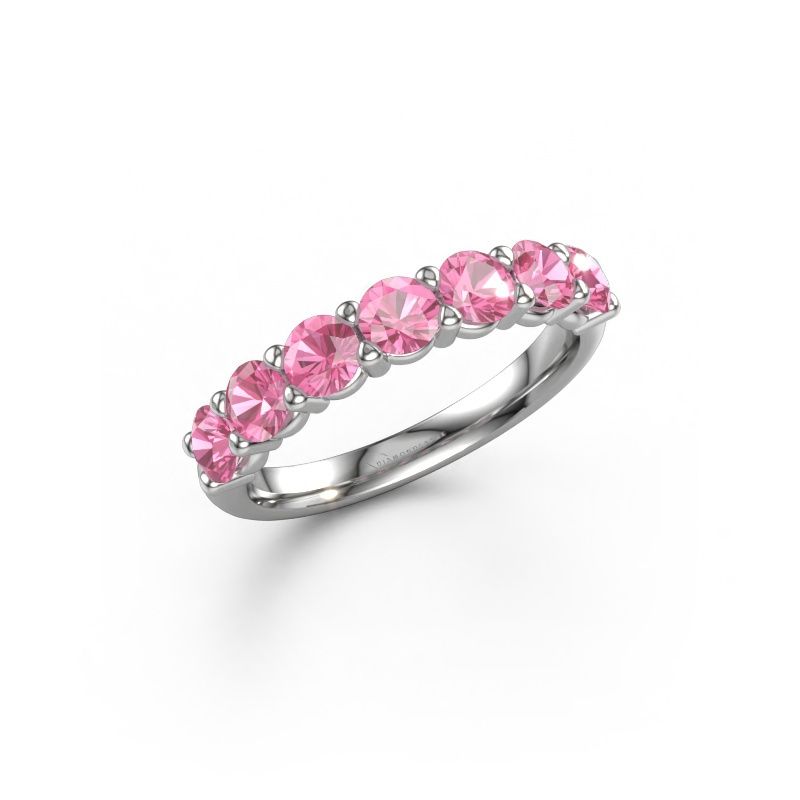 Bague Heddy Half 950 platine saphir rose 3.7 mm